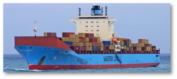 The Maersk container vessel Seago Piraeus under way